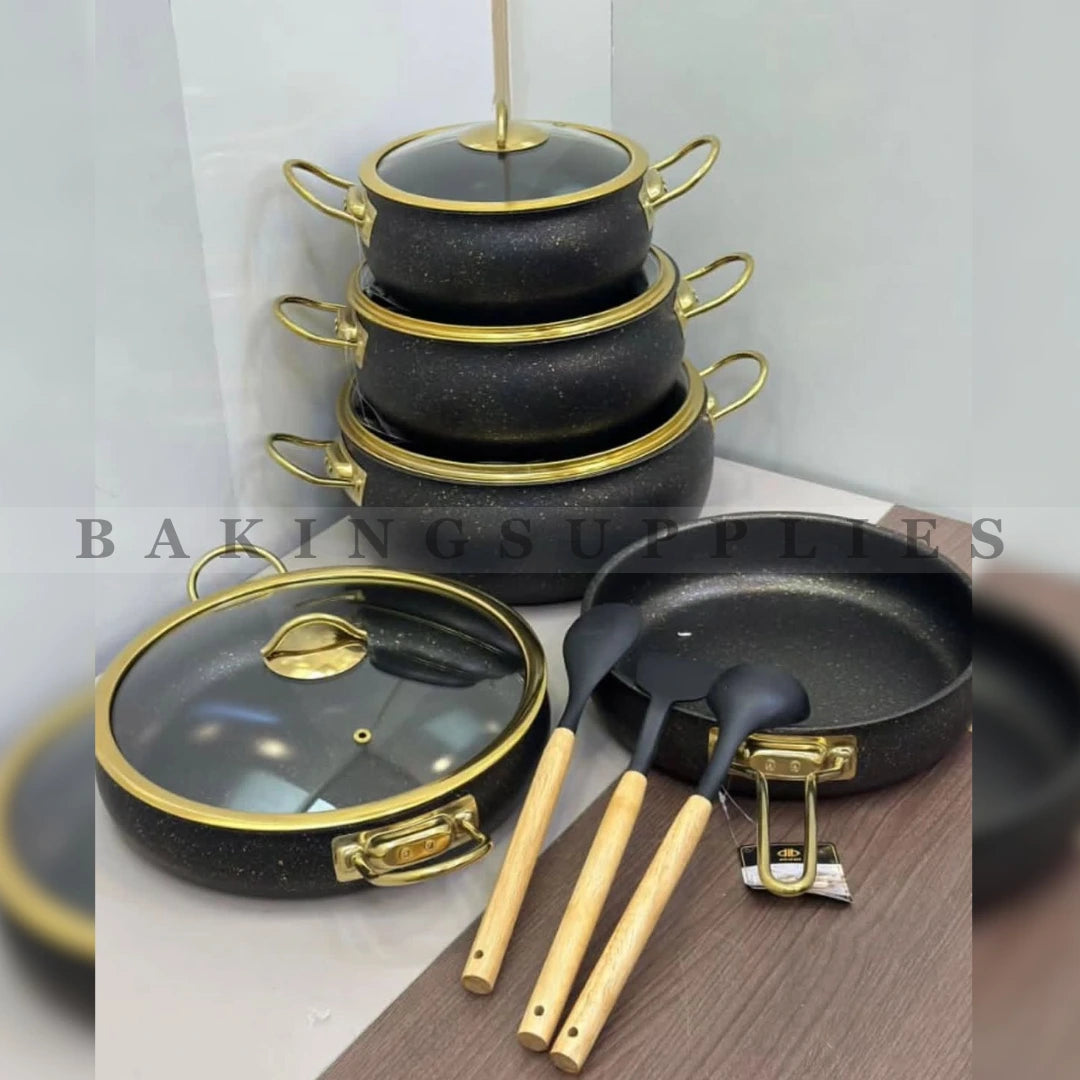 13 Pcs Granite Marble Coated Cookware Set