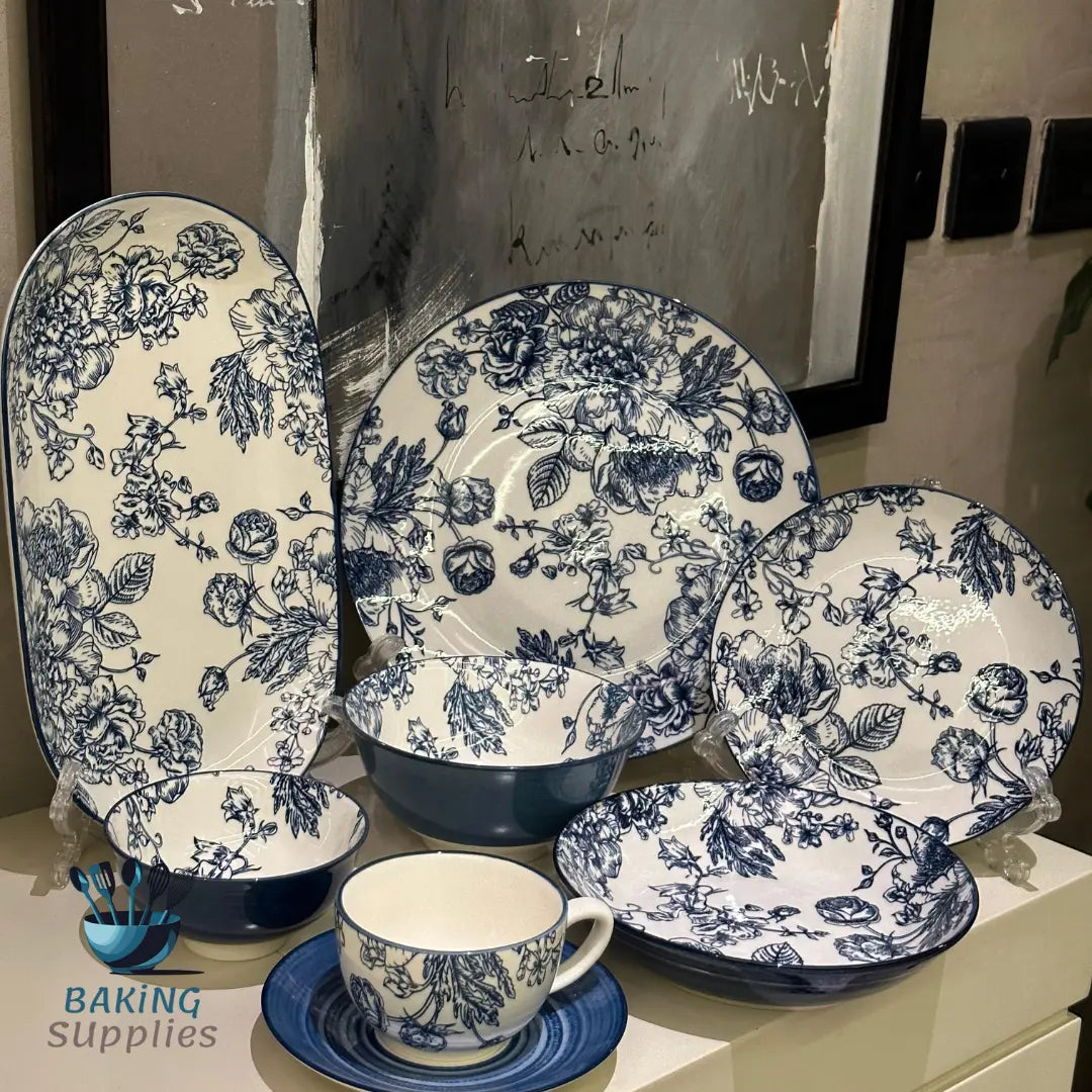 Gupan 24‑Piece Porcelain Plate Set – Serves 6