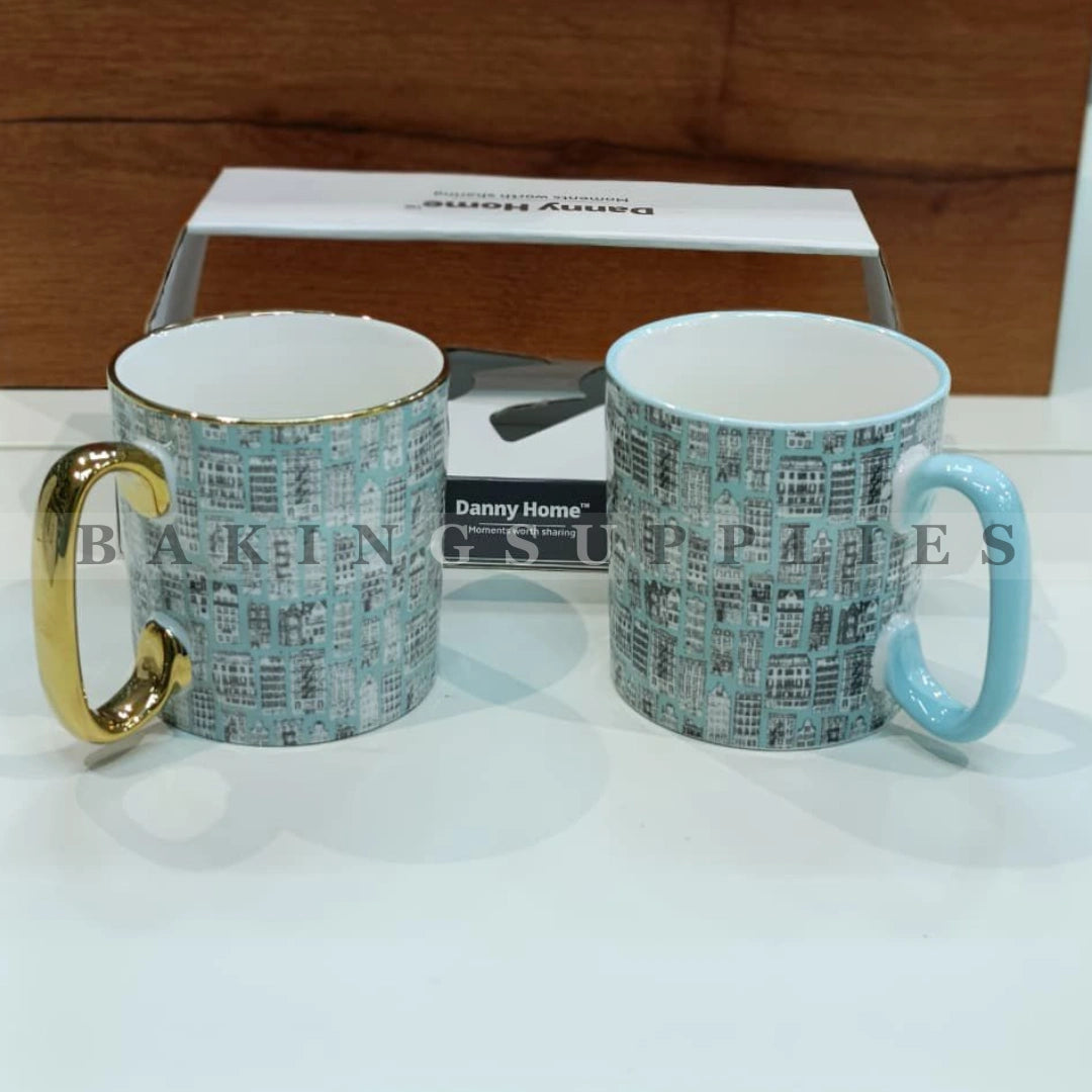 Set of 2 Danny Home Mugs 450ml | Premium Ceramic Coffee Mug Gift Set