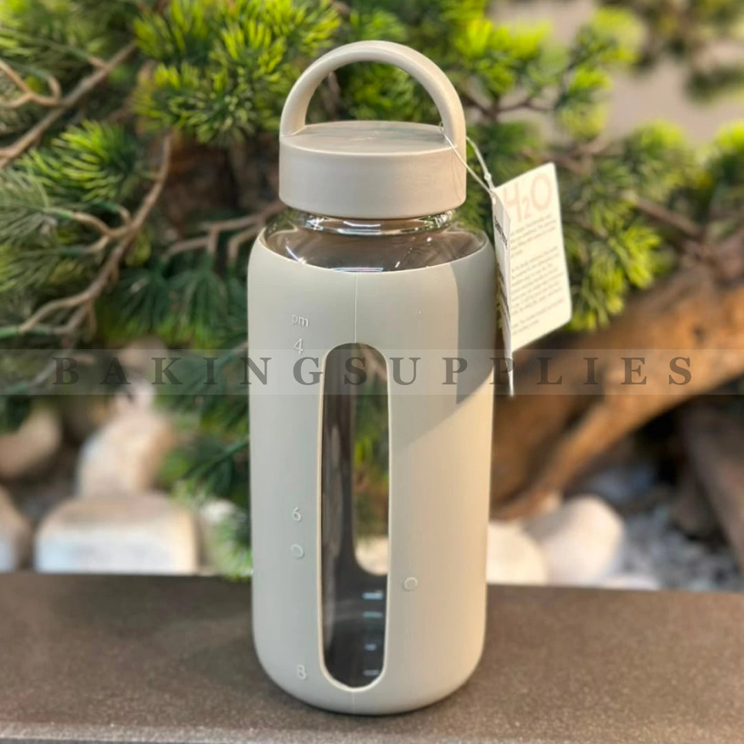 Danny Home 800ml Glass Drink Bottle with Carry Handle