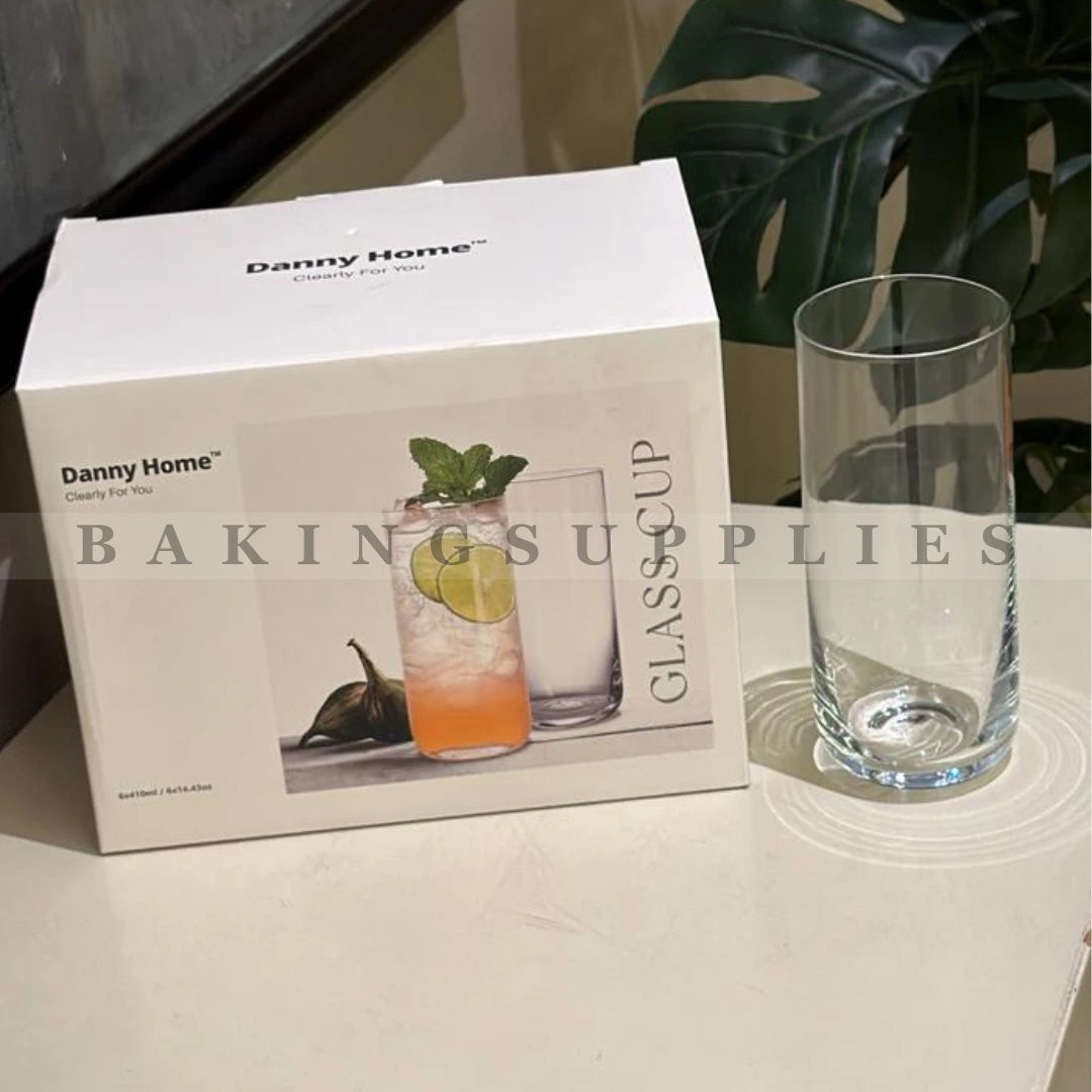Danny Home Crystal Glass Set of 6 | Premium Drinking Glasses