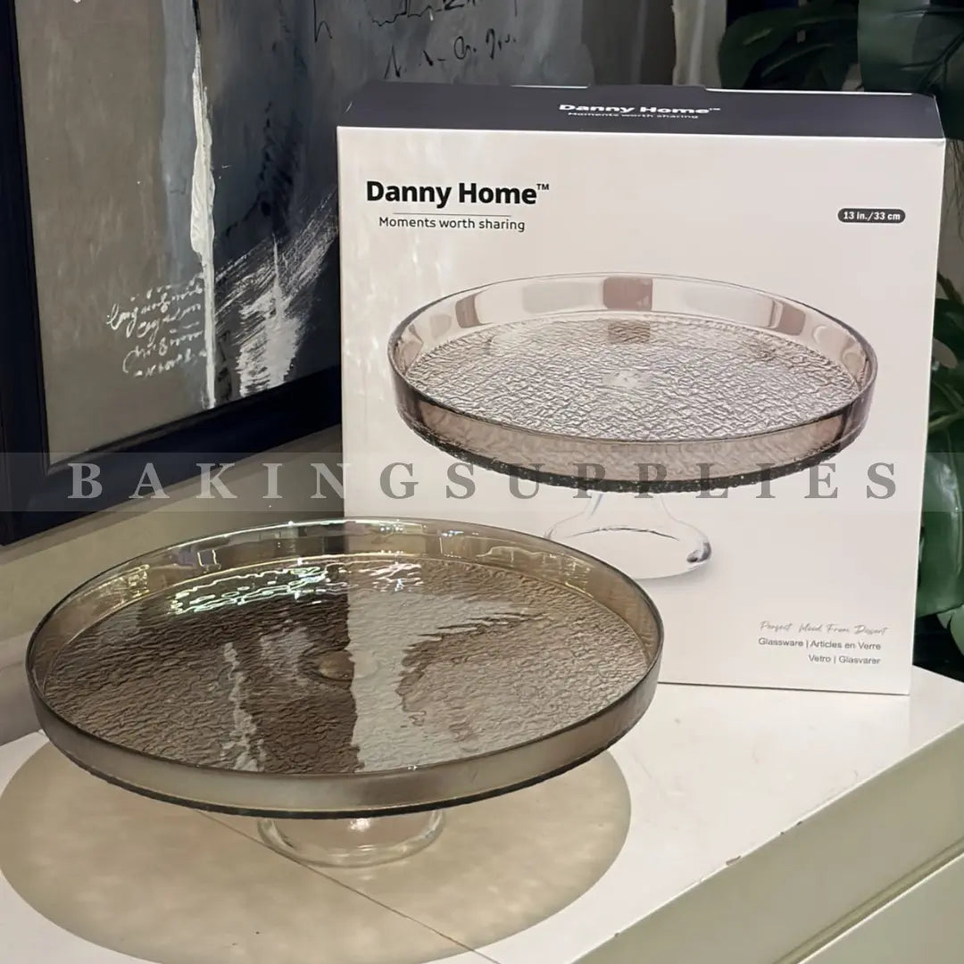 Danny Home Glass Pedestal Cake Stand 33cm