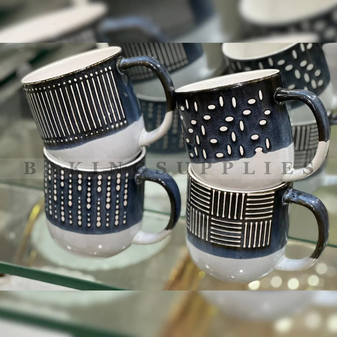 Danny Home Mugs Set of 4 in blue