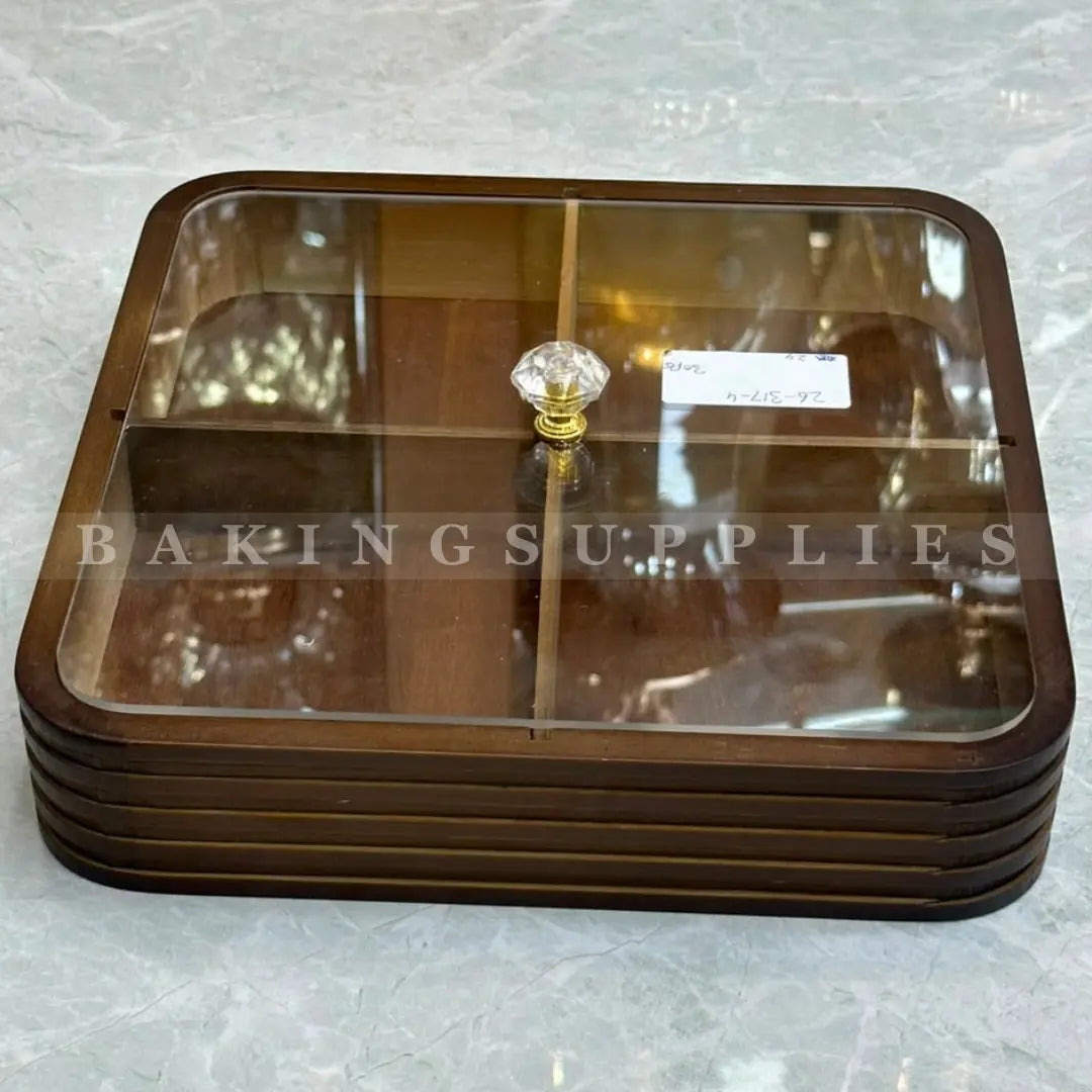 Wooden Dry Fruit Box with Acrylic Lid