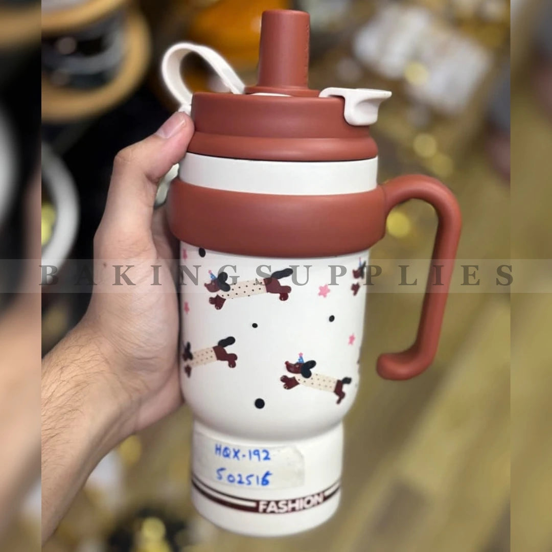 Kids Hot & Cool Tumbler with Handle and Straw