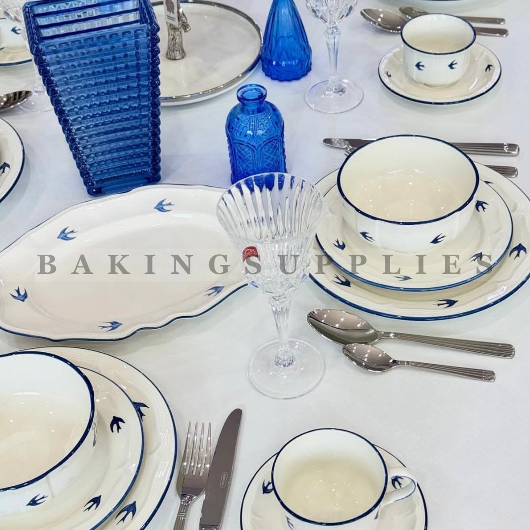 Limited Edition Blue Swallow Breakfast Set 32 Pieces