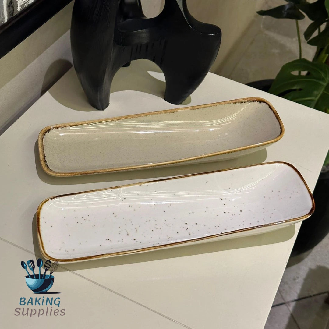 Long Dotted Platter – Available in White & Skin Tones