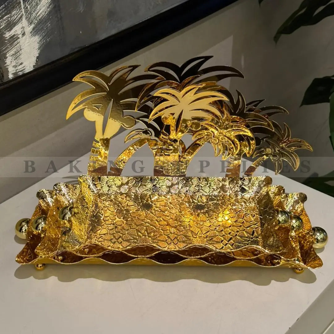 Luxury Metal Date Platter Set of 3