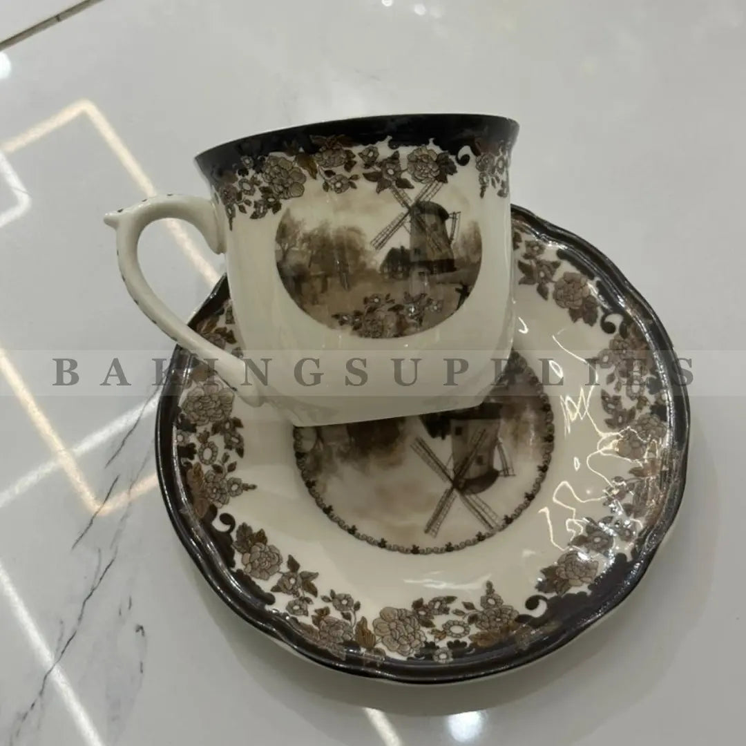 Vintage Heritage Porcelain Tea Cup & Saucer Set 12 Pieces