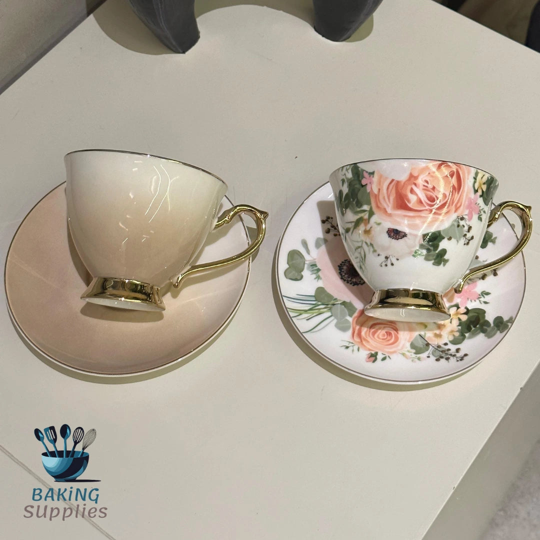Ombre Tea Cup & Saucer Gift Set – Skin Tone Gradient (Set of 6)