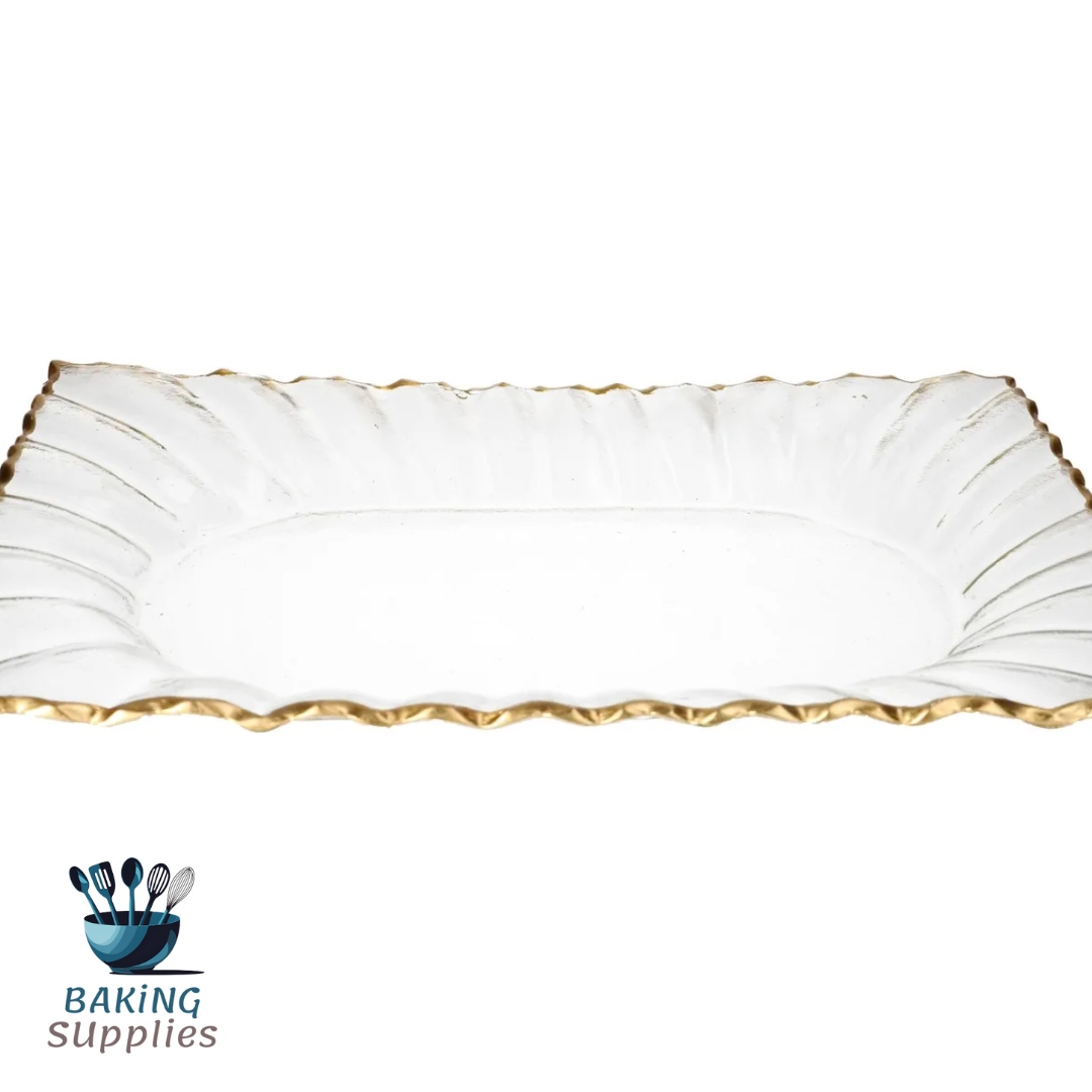Rectangle Glass Serving Platter 41cm