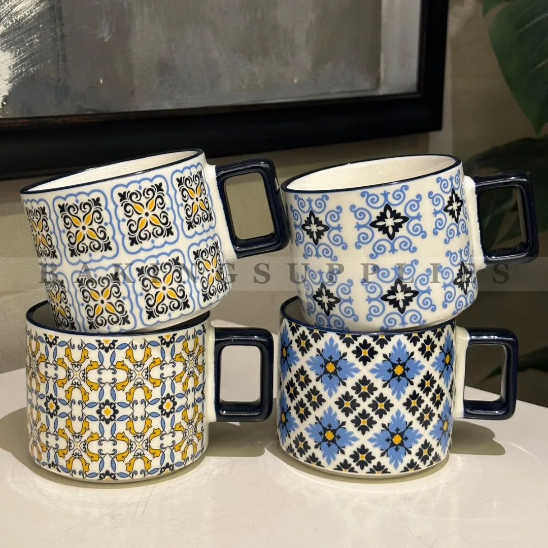 Saida Ceramic Mug Set of 4 – 350 ml Each