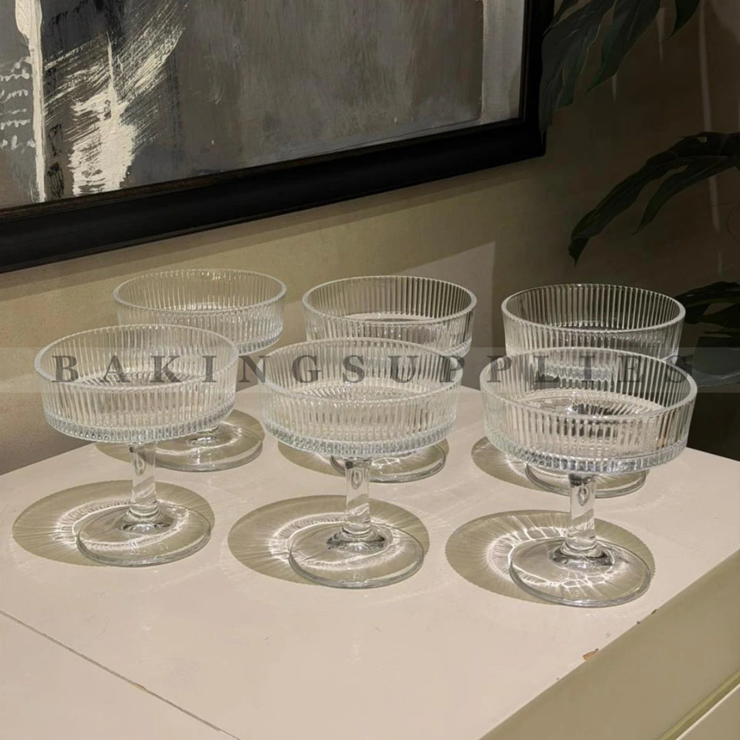 Set of 6 Crystal Ice Cream Bowls
