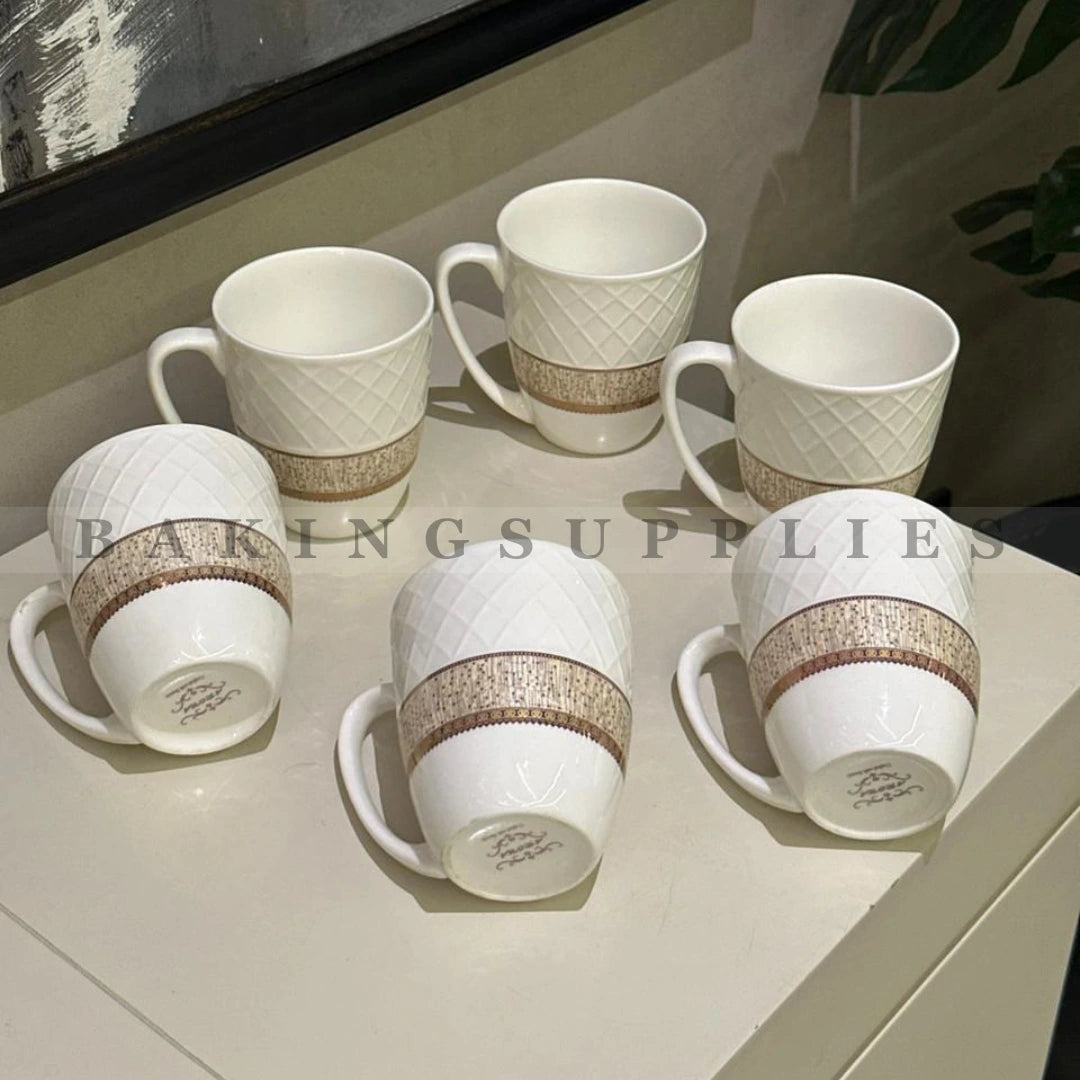 Set of 6 Brown Mugs