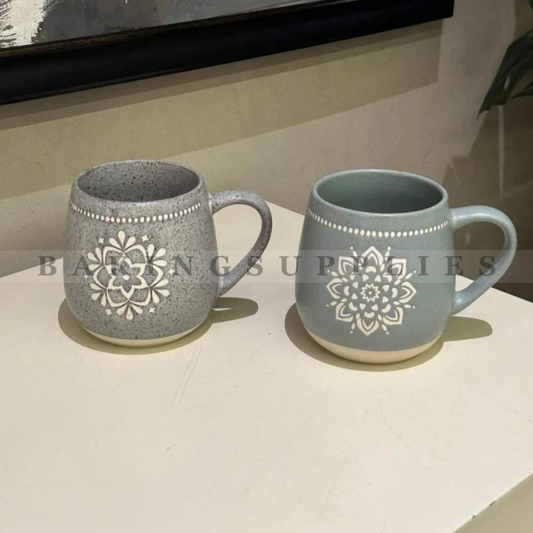 Set of 6 Mugs – Green & Grey Collection