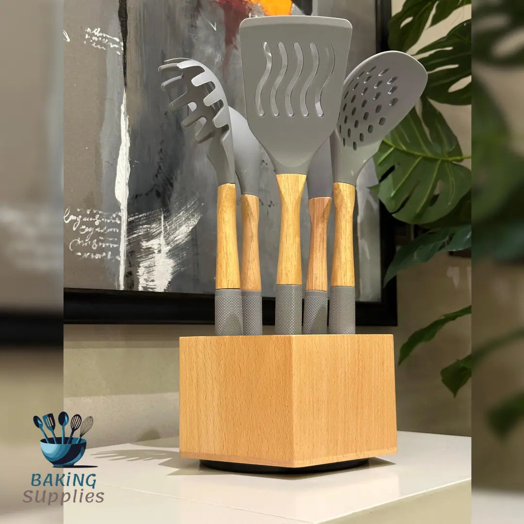 Imported Spatula Set with Movable Base – Premium Kitchen Utensils