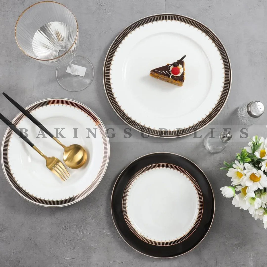 Porcelain Plate Set of 18 Available in 10 Designs