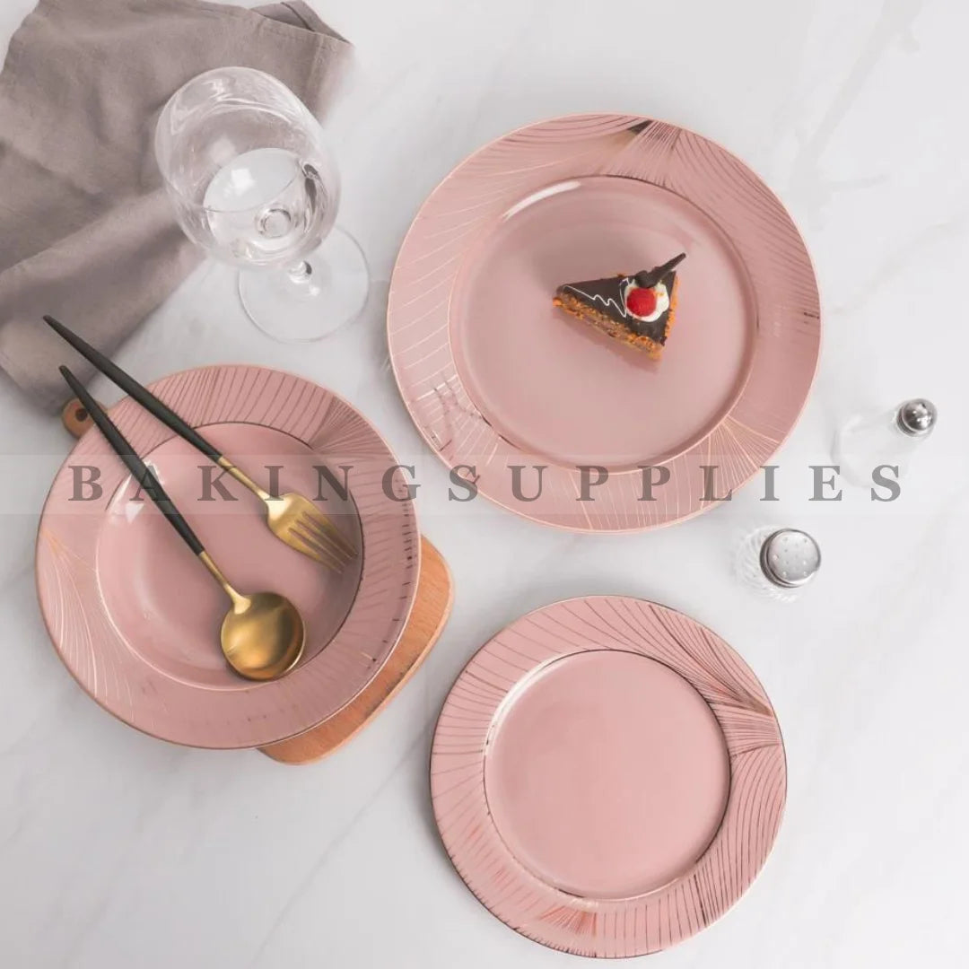 Porcelain Plate Set of 18 Available in 10 Designs