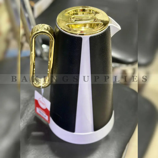 1 Litre Premium Insulated Thermos Flask – Black & Grey