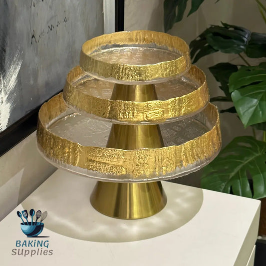 Set of 3 Deep Gold Round Platters – Luxe Serveware Set