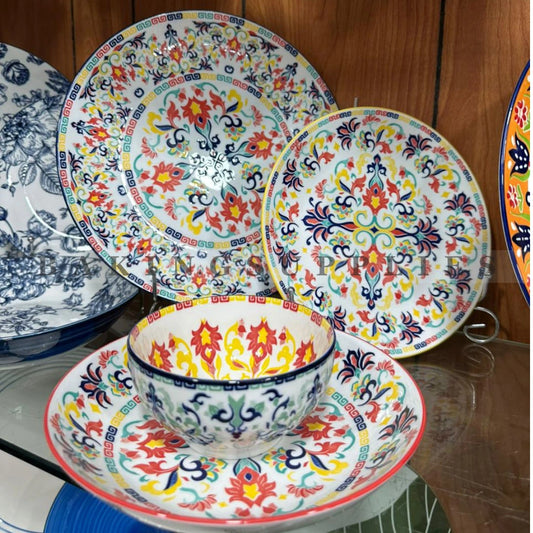 24-Piece Floral Ceramic Dinnerware Set