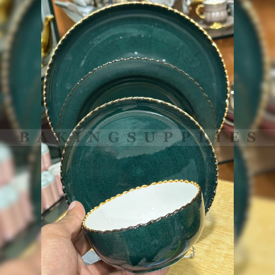 24 Pcs Ceramic Dinner Set - Serves 6