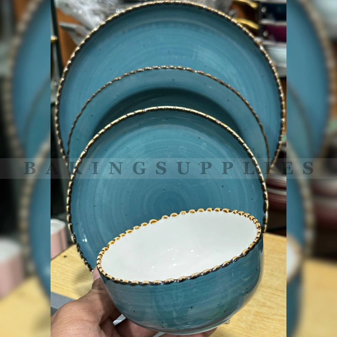 24 Pcs Ceramic Dinner Set - Serves 6