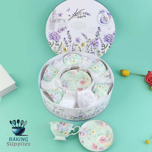 12‑Piece Kahwa Cup & Saucer Set – 6 Cups with Matching Saucers