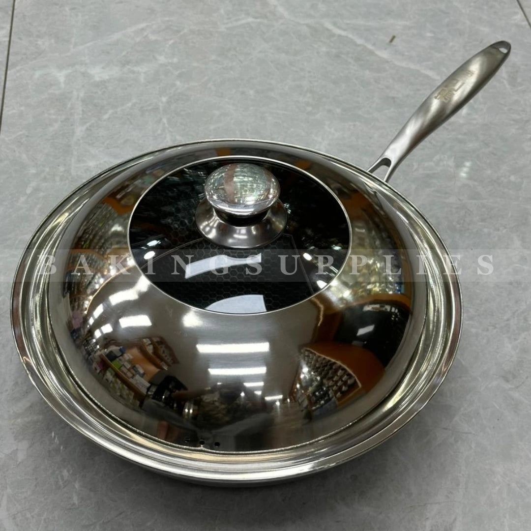 30 CM Premium Honeycomb Deep Fry Pan with Lid