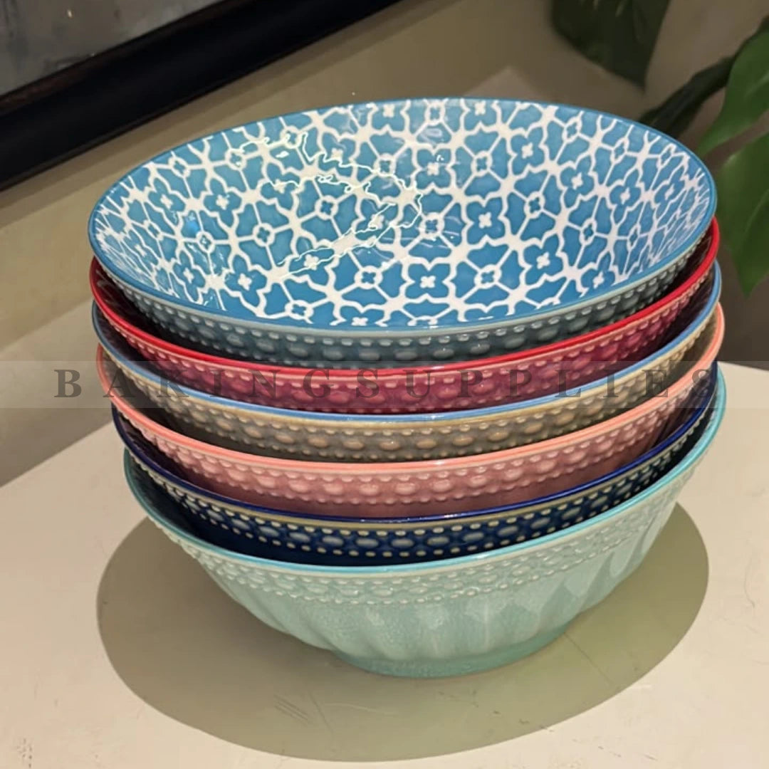 8 Inch Decorative Ceramic Serving Bowl