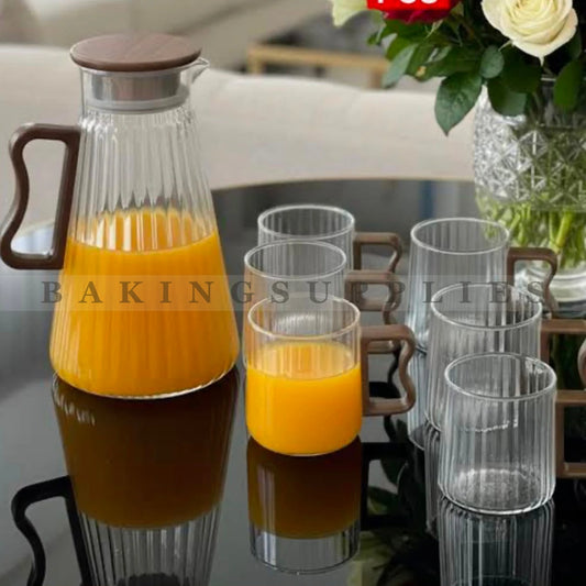 8 Pcs Glass Water Set with Jug & Glasses