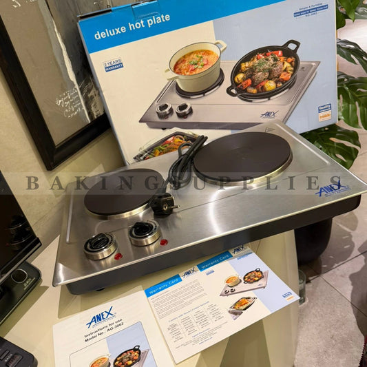 Anex 2500W Double Electric Stove – Deluxe Hot Plate Dual Burner with Temperature Control