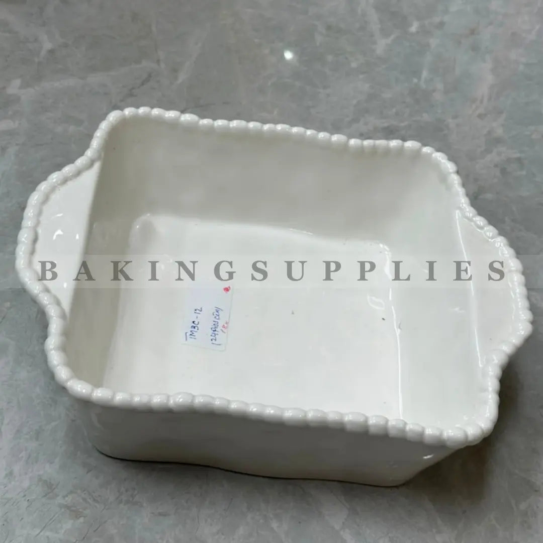 White Ceramic Serving Bowl - 2 Elegant Styles
