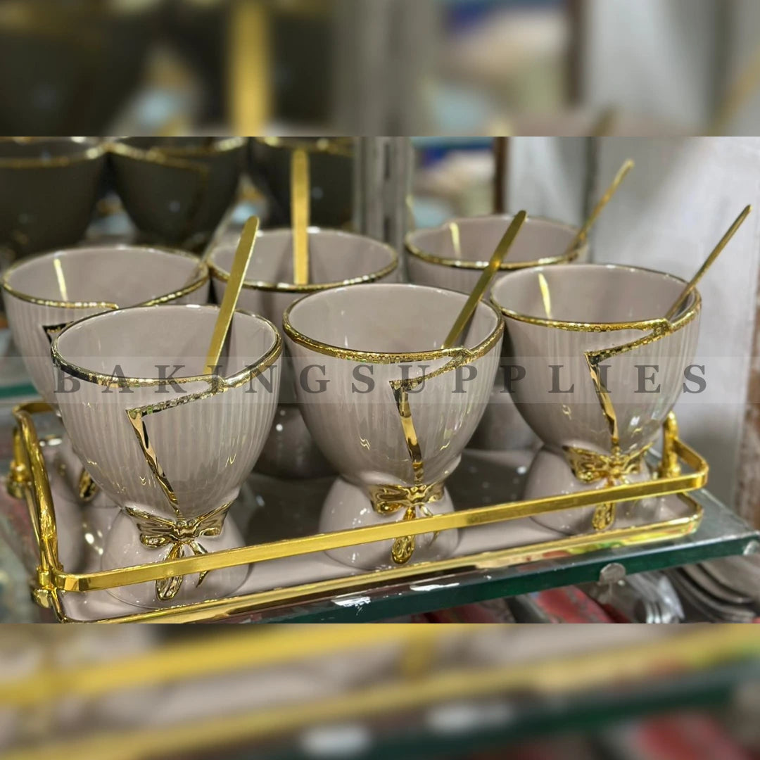 Luxury 13-Piece Ice Cream Serving Set with Tray