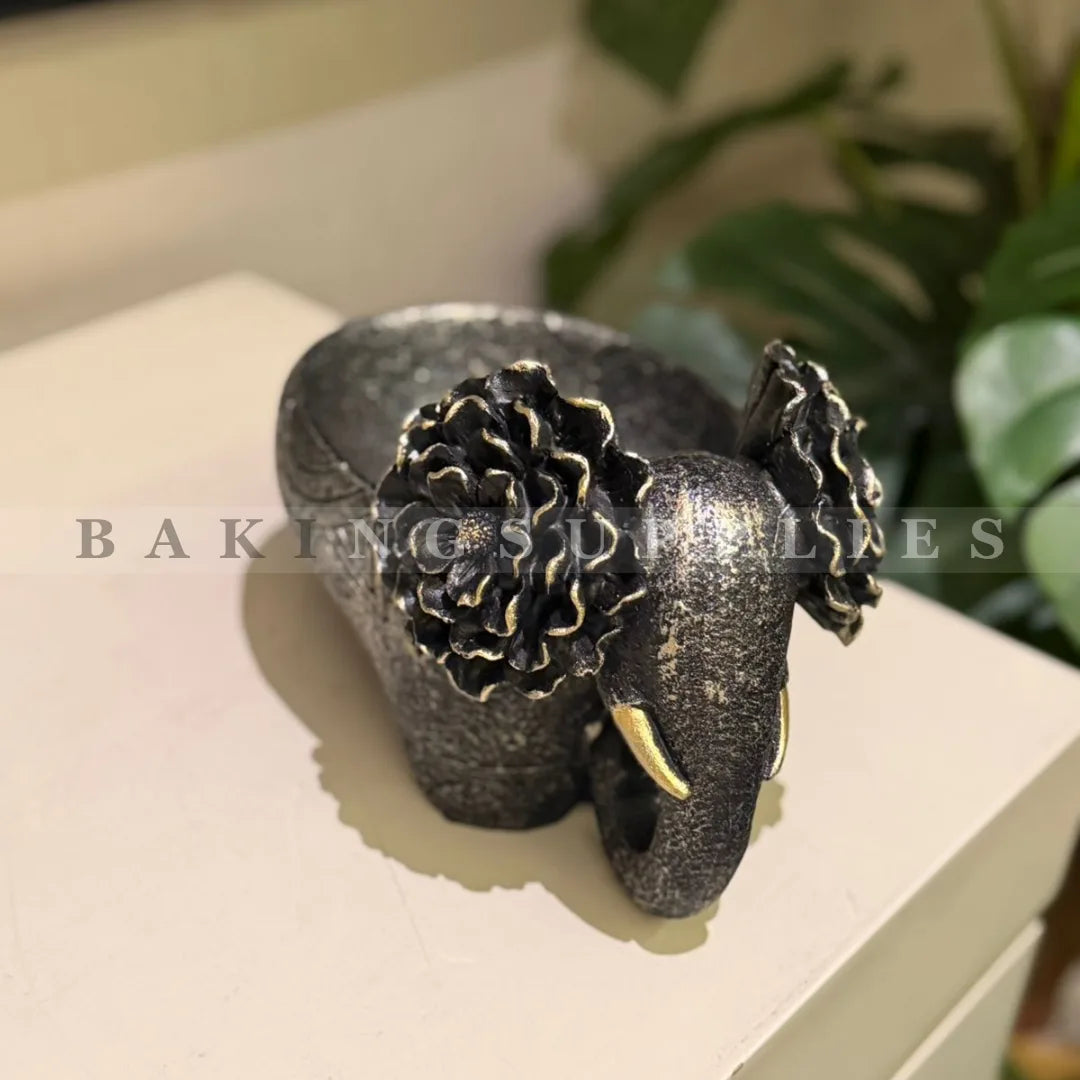 Floral Elephant Decorative Vase