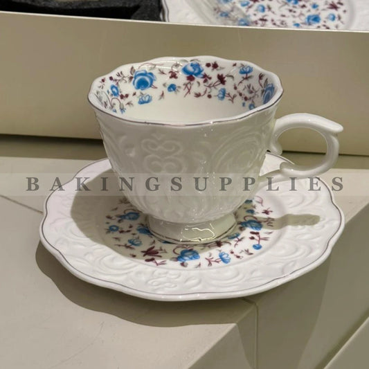 Luxury Ceramic Cups & Saucers 7-Piece Set