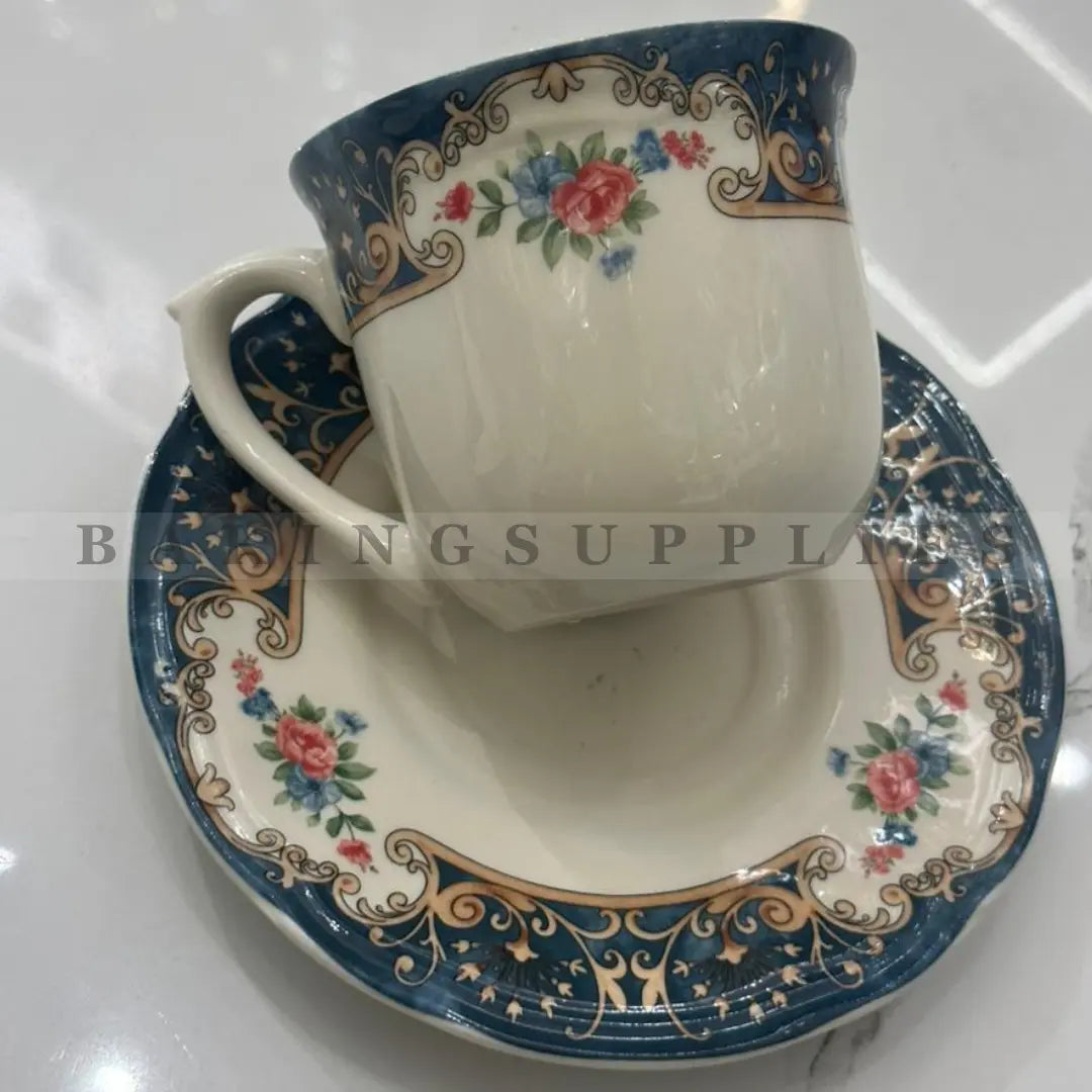 Artisan Elegance Porcelain Tea Cup & Saucer Set 12 Pieces