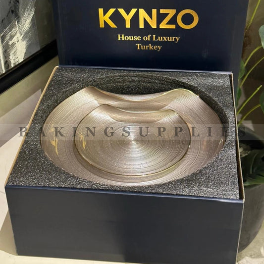 KYNZO 7-Piece Luxury Cake Set – Premium Glass Serving Set with Gift Box