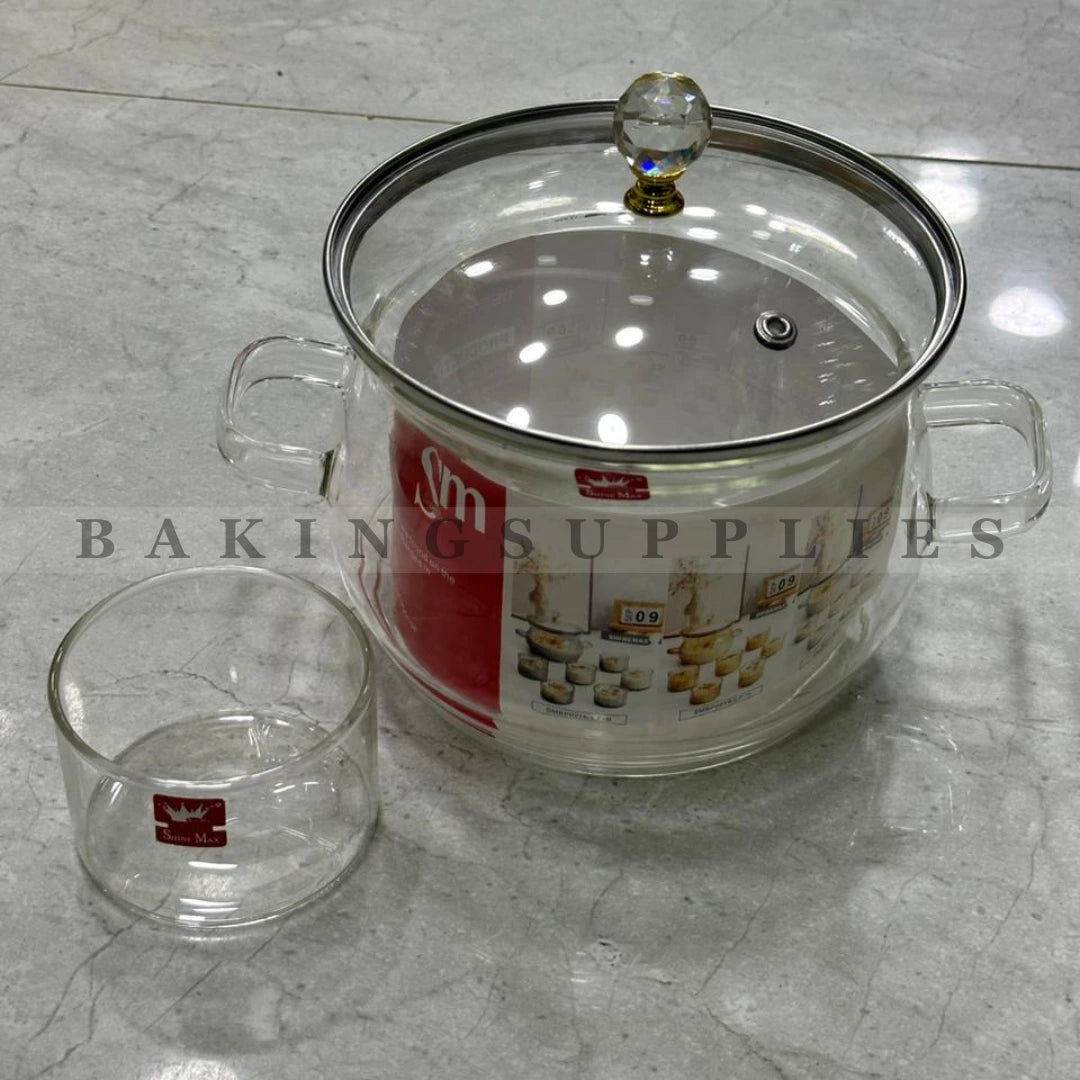 Luxury Crystal Glass Sweet Set 7 Pieces with Lid