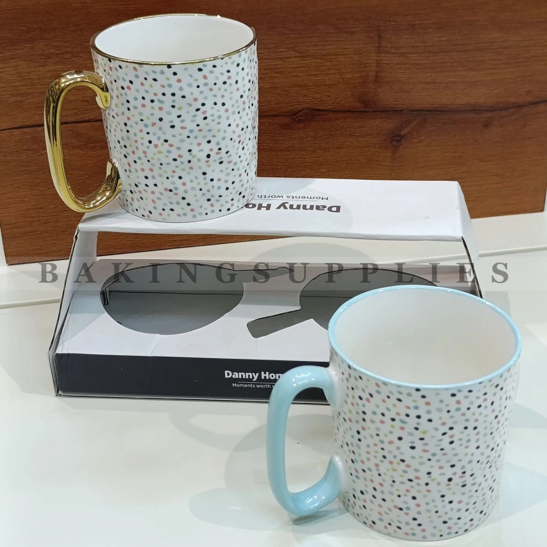 Set of 2 Danny Home Mugs 450ml | Premium Ceramic Coffee Mug Gift Set