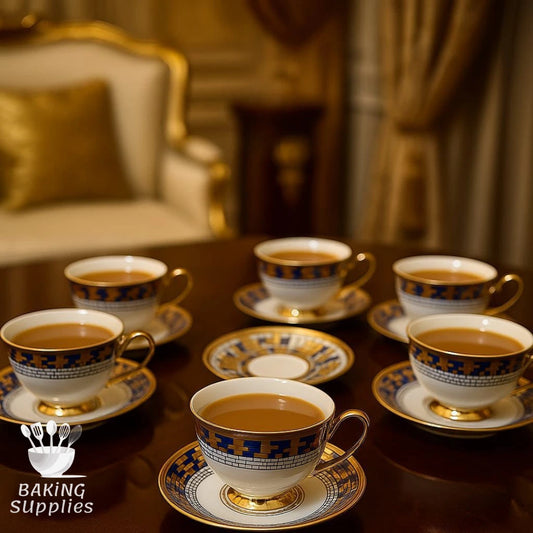 Crystal Kehwa Tea Set with Gold Detailing – Imported Elegance