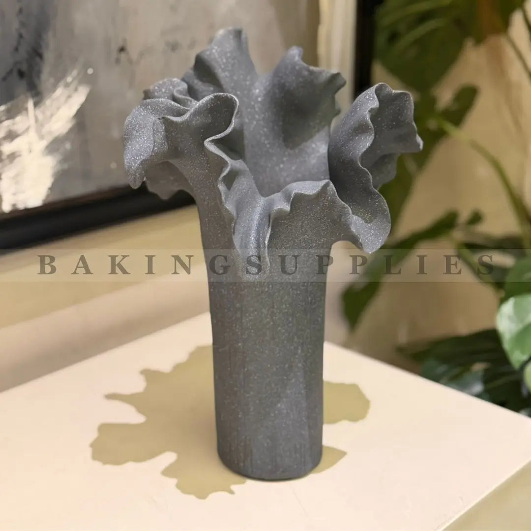 Curvy Ruffle Decorative Vase