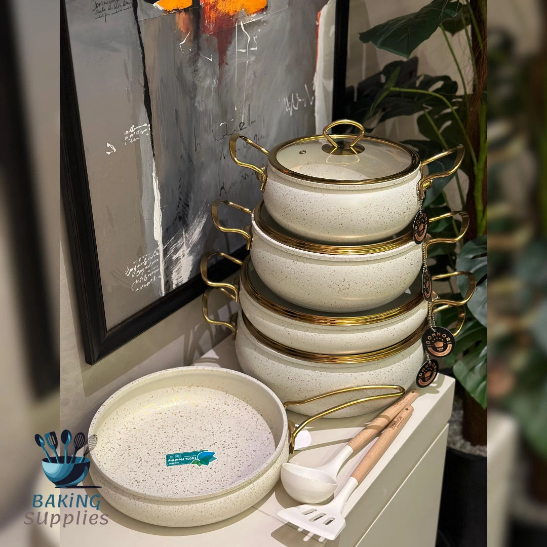 Donnor 12-Piece Granite Marble Coated Cookware Set – PFOA-Free Premium Cookware