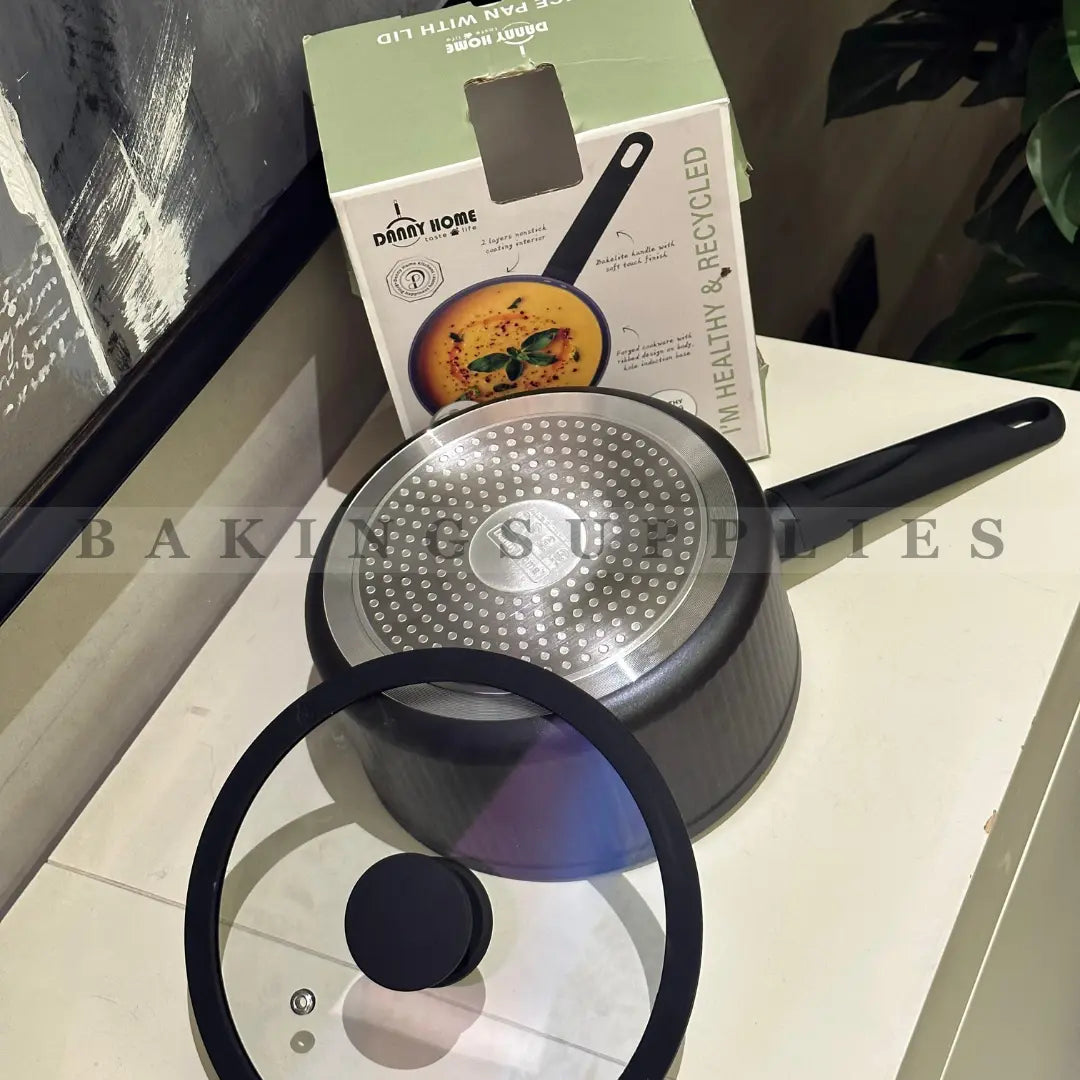 Danny Home 20cm Non-Stick Sauce Pan with Glass Lid