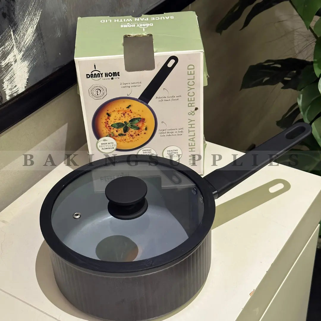 Danny Home 20cm Non-Stick Sauce Pan with Glass Lid