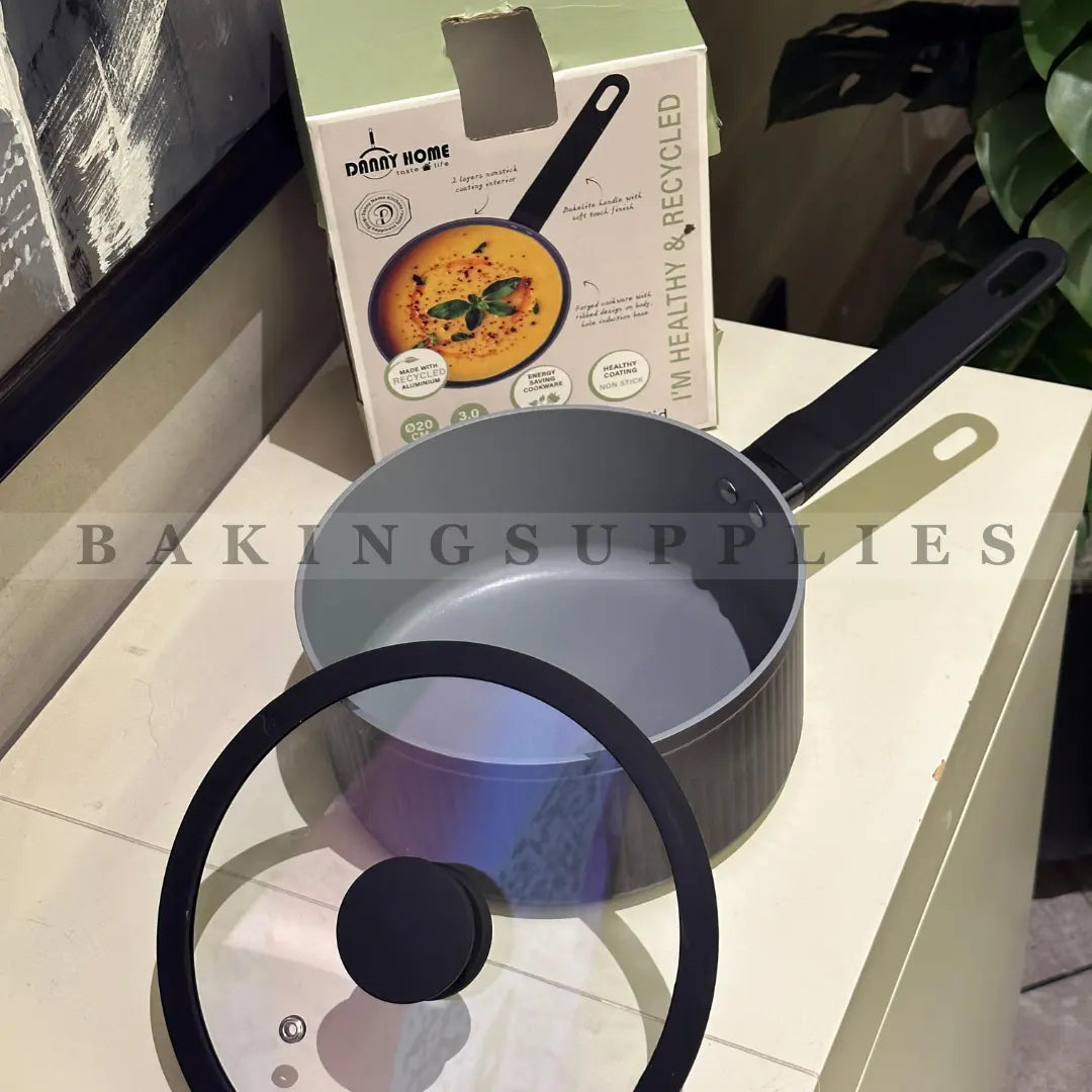Danny Home 20cm Non-Stick Sauce Pan with Glass Lid