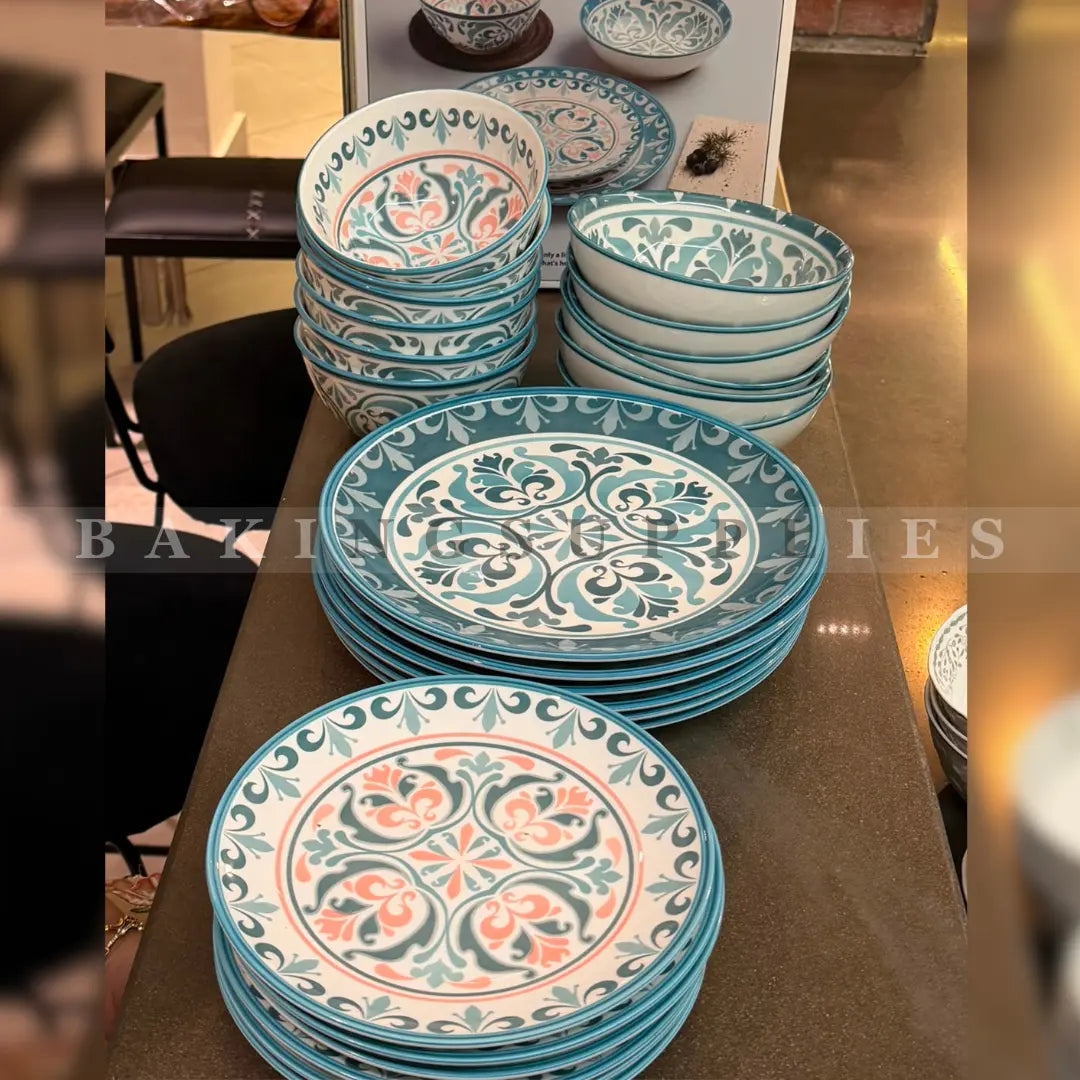 Danny Home 24-Piece Premium Porcelain Dinner Set