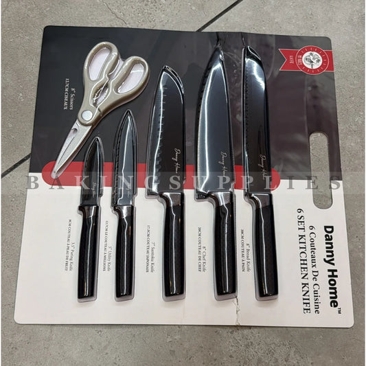 Danny Home 6 Piece Kitchen Knife Set with Kitchen Scissors