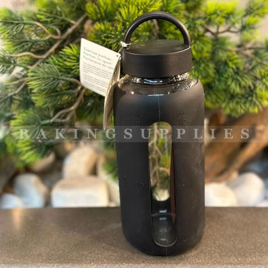 Danny Home 800ml Glass Drink Bottle with Carry Handle