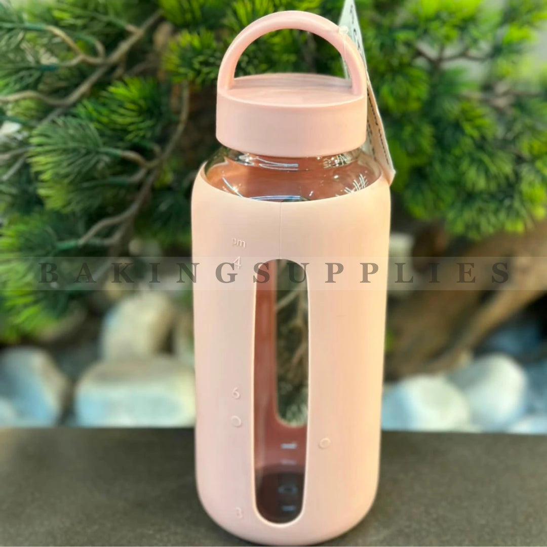 Danny Home 800ml Glass Drink Bottle with Carry Handle